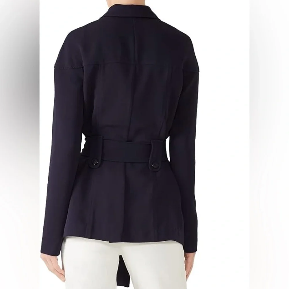 Derek Lam Collective Belted Cardigan Navy Blue Crepe Jacket Size IT 42/US 6